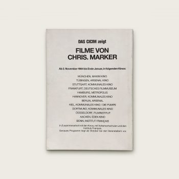 CICIM, Nr.8: Sonderheft Chris. Marker