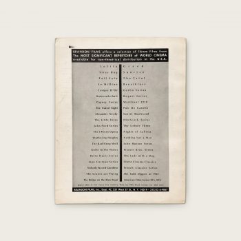 FILM CULTURE No. 42 Fall 1966: N.Y. Film Festival Issue